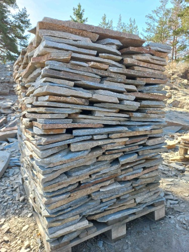 Плитняк златолит серебристый для цоколя, отмостки купить в Иваново