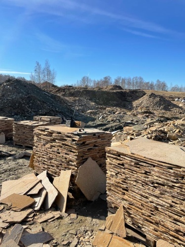 Плитняк златолит жёлтый золотистый для отмостки купить в Иваново