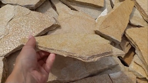 Плитняк златолит жёлтый для цоколя купить в Иваново