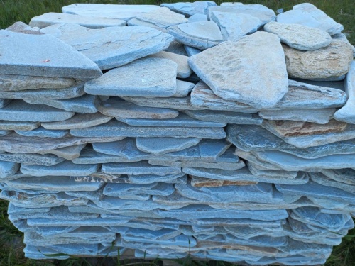 Плитняк златолит зелёный галтованный для цоколя купить в Иваново