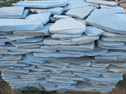 Плитняк златолит зелёный галтованный для цоколя купить в Иваново